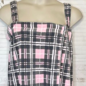 White River Bass Pro Shops Womens Pink Gray Soft Wearable Towel Cover Up Robe OS
